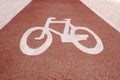 Sign bicycle path Royalty Free Stock Photo