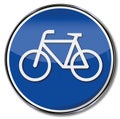 Sign bicycle and pedestrian