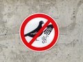 Sign birds do not feed Royalty Free Stock Photo