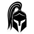 Sign of black spartan helmet.