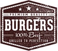 Vintage burger restaurant sign