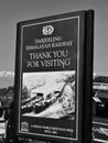 Sign board of himalayas train Darjeeling India