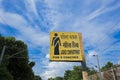 Sign board for ladies compartment on railway platform