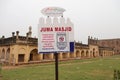 Sign board outside Juma Masjid at Gandikota, Andhra Pradesh - historic and religious travel - India tourism - archaelogical site