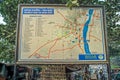 Sign Board showing Information of travel and Tourist Map of Gaya near Gaya Outstation Bus Stand