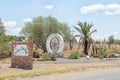 Sign boards at the entrance of Jagersfontein