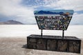 Sign Bonneville Salt Flats International Speedway. Utah. USA.