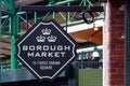 Sign of Borough Market in London