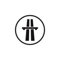 sign bridge on the road icon. Element of danger signs icon. Premium quality graphic design icon. Signs and symbols collection icon