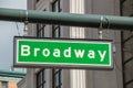 Broadway Street Sign Downtown Detroit Michigan Royalty Free Stock Photo