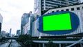 Sign on building wall, green screen background, Empty blank billboard in shopping mall interior, Blank sign board on a shop wall