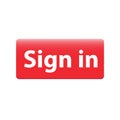 Sign in button. website element. website icon. channel sign in, subscribe icon