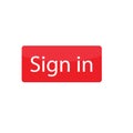 Sign in button. website element. website icon. channel sign in, subscribe icon