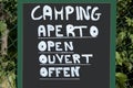 Sign of camping Royalty Free Stock Photo