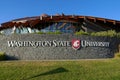 Pullman, Washington, USA - September 16, 2025: Sign on the campus of Washington State University Royalty Free Stock Photo