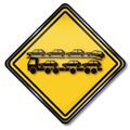 Sign with car transporter