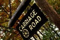 Sign for Carriage Road Path in Acadia National Park Royalty Free Stock Photo