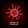 Sign caution COVID-19 coronavirus