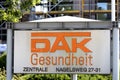 sign on the central of the german dak gesundheit insurance in hamburg