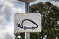 Sign charging stations for vehicles