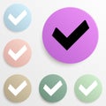 sign checked badge color set. Simple glyph, flat vector of web icons for ui and ux, website or mobile application Royalty Free Stock Photo