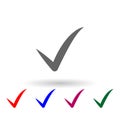 Sign checked multi color icon. Simple glyph, flat vector of web icons for ui and ux, website or mobile application