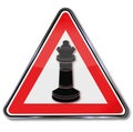 Sign chess and pawn queen