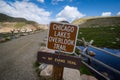 Sign for the Chicago Lakes Overlook Trail along the Mt. Evans Scenic Byway in Colorado Royalty Free Stock Photo