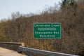 Sign for Christians Creek, part of the Chesapeake Bay Watershed Royalty Free Stock Photo