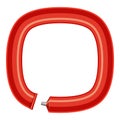 Sign circular plastic tube icon, cartoon style