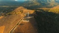 Sign of the city of Coron on the hill.Cross on a hill, Coron, Philippines,Palawan Busuanga.