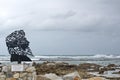 Sign on the coast in Kleinbaai Royalty Free Stock Photo