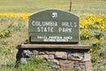Sign for Columbia Hills State Park, Dalles Mountain Ranch Royalty Free Stock Photo