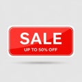Sign communicates a discount offer effectively for retail promotion Royalty Free Stock Photo