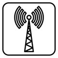 Sign of communications tower.