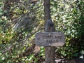 A sign for copeland falls in Colorado