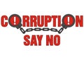 Sign corruption say no