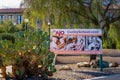 sign for The Curley School in Ajo, Arizona