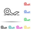 sign cut multi color style icon. Simple thin line, outline vector of web icons for ui and ux, website or mobile application Royalty Free Stock Photo