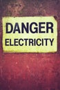 Sign danger electricity