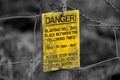 Sign danger explosives Royalty Free Stock Photo