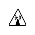 Sign danger radiation icon. Element of warning for mobile concept and web apps. Icon for website design and development, app devel