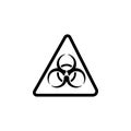 Sign danger radiation icon. Element of warning for mobile concept and web apps. Icon for website design and development, app devel Royalty Free Stock Photo