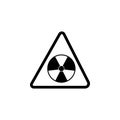 Sign danger radiation icon. Element of warning for mobile concept and web apps. Icon for website design and development, app devel Royalty Free Stock Photo