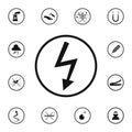 sign dangerous electricity icon. Detailed set of Warning signs icons. Premium quality graphic design sign. One of the collection i Royalty Free Stock Photo