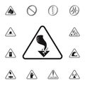 sign dangerous hurricane icon. Detailed set of Warning signs icons. Premium quality graphic design sign. One of the collection ico