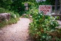 Sign dangerous plant `poison ivy`. Plant and sign Royalty Free Stock Photo