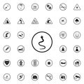 sign dangerous snake icon. Warning signs icons universal set for web and mobile