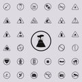 sign dangerous volcano icon. Warning signs icons universal set for web and mobile