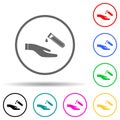 sign dangerously chemical elements multi color style icon. Simple glyph, flat vector of warning signs icons for ui and ux, website